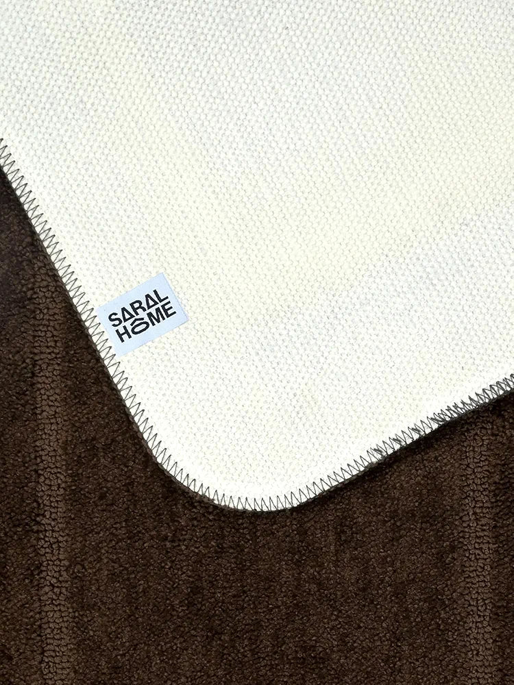 Saral Home Good Morning Mat Soft Anti-Skid Colour Brown