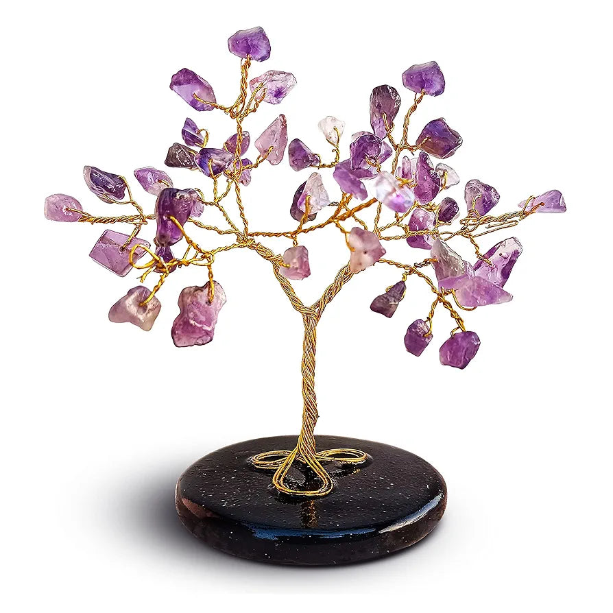 Reikved Amethyst Tree -  Crystal Tree for Good Luck