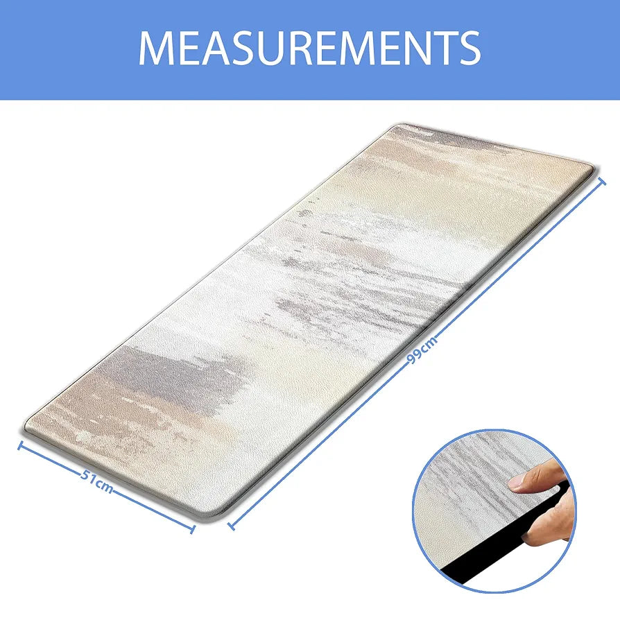 Luxe Home Columbo Anti-Fatigue Kitchen Mat Non-Slip Cushioned Comfort Mat Abstract Pastel Pattern Standing Desk Mat Colour Abstract