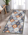 Ishro Home Velvet Premium Modern Runner Rug For Bedroom, Kitchen Colour Orange