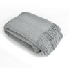 Sashaa World Grey Cotton Throw for Sofa Colour Grey