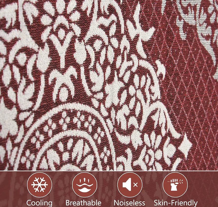 Fresh From Loom Reversible Cotton Floral Single Bed Bedsheet 300 Tc Heavy Bed Sheets With 1 Pillow Cover Maroon