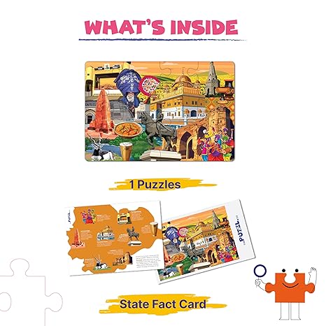 The Puzzl Co- Innovative Educational Jigsaw Puzzle for Kids 100 Pcs for Baby Learning Indian Culture