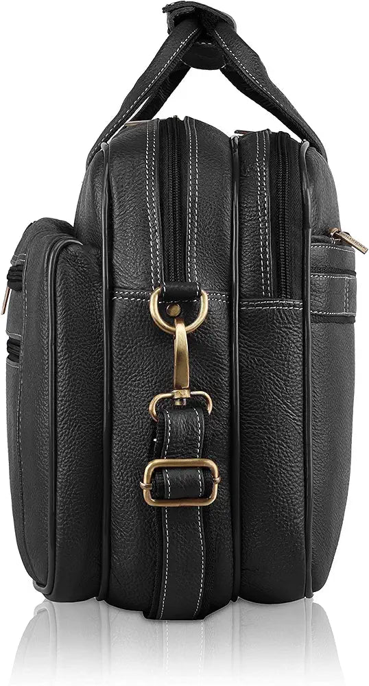 WildHorn Leather Briefcase for Men I Computer Bag Laptop Bag I Business Travel Messenger Bag For Men l Large 16 Inch,For Daily Use