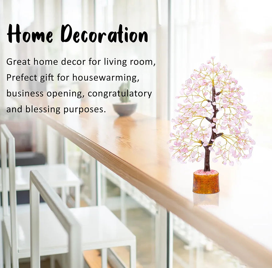 Bezavo Rose Quartz Crystal Tree Copper Wire