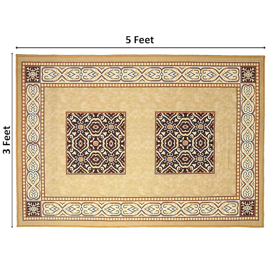 Status Contract 3D Printed Carpet Rug Runner For Bedroom/Living Area/Home With Anti Slip Backing Multicolor