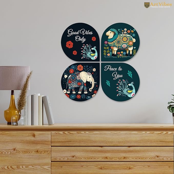 Artvibes Positive Quotes Wooden Wall Hanging for Home Decor | Door Decorative Hangings