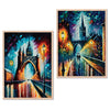 Kotart Premium Digital Painting with Frame Iconic City Painting Design 02 Pack of 2