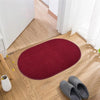 Kuber Industries Door Mat Oval Shape Door Mat Door Entrance Mat Colour Maroon