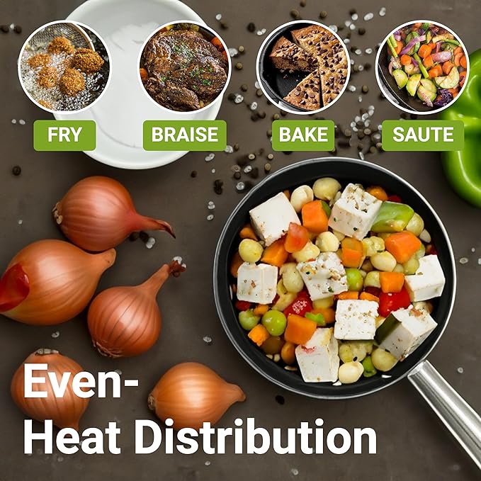 Femora Preseasoned Cast Iron 20 Cm Fry Pan | Non Toxic and Coating | Pack of 1 Pcs