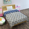 Divine Casa 120 GSM Microfiber Reversible Kids Single Bed Comforter Ultra-Soft Toddler Blanket Colour Deep Blue