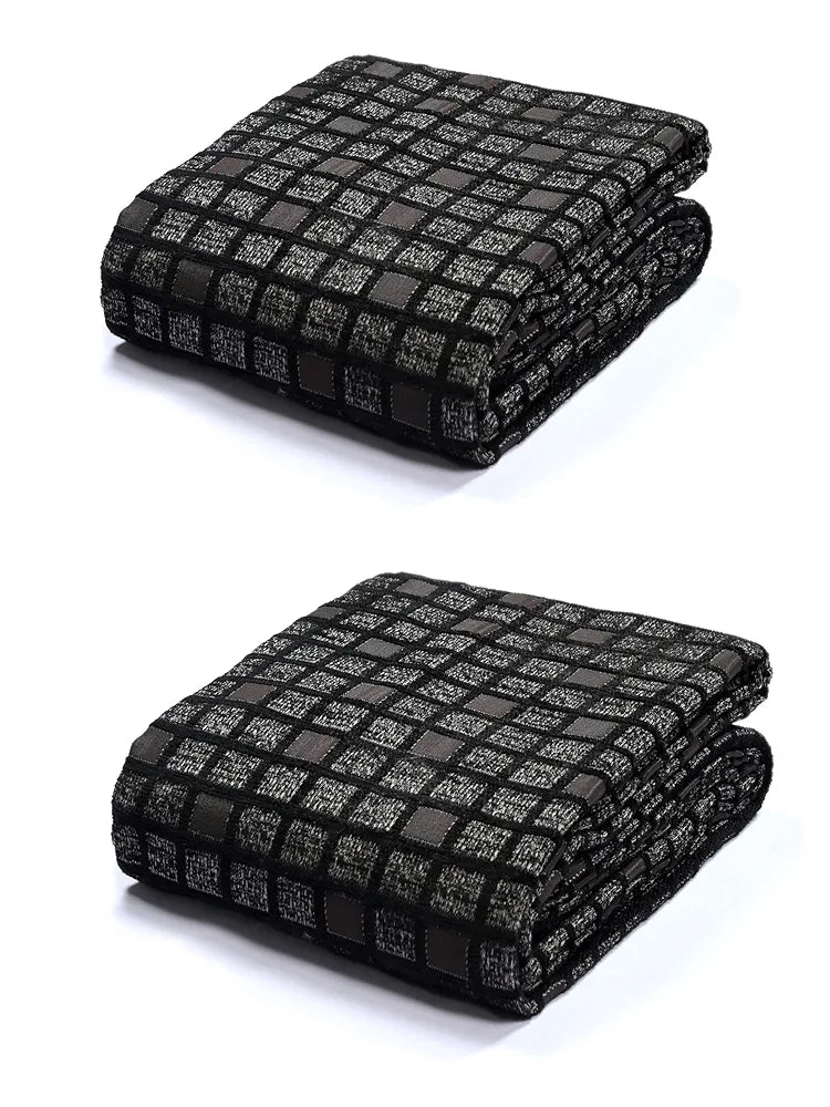 Saral Home Soft Polyester Blend Viscose Chenille Geometric Covers Grey