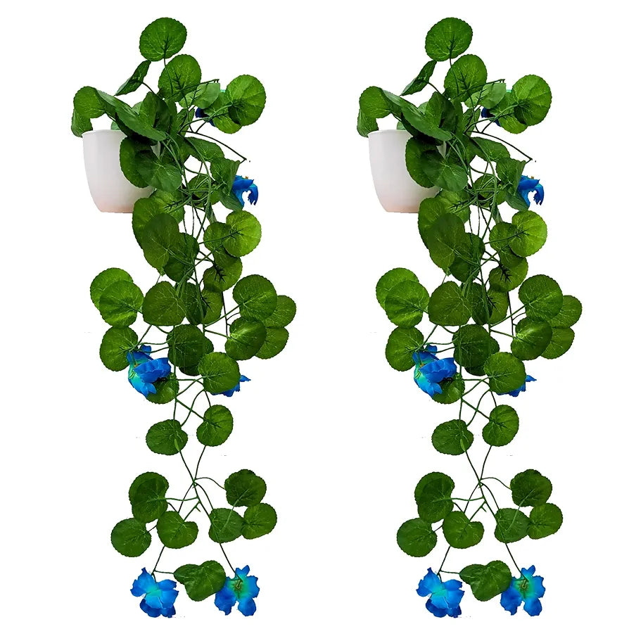 Artificial Flower Vine Plant Falling with Pot Pack of 2 DESIGN-06
