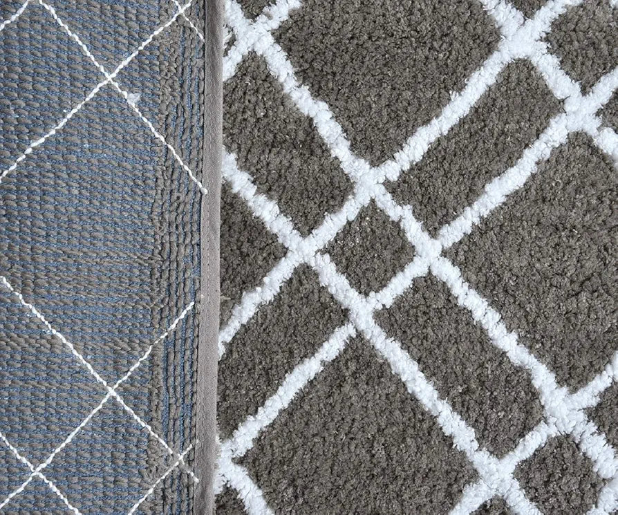 Aerohaven Glorious Super Soft Microfiber Abstract Designer Anti Slip Bathmat Coffee Colour