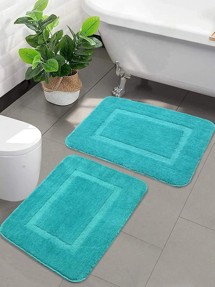 Saral Home Good Morning Mat Soft Anti-Skid Colour Mint