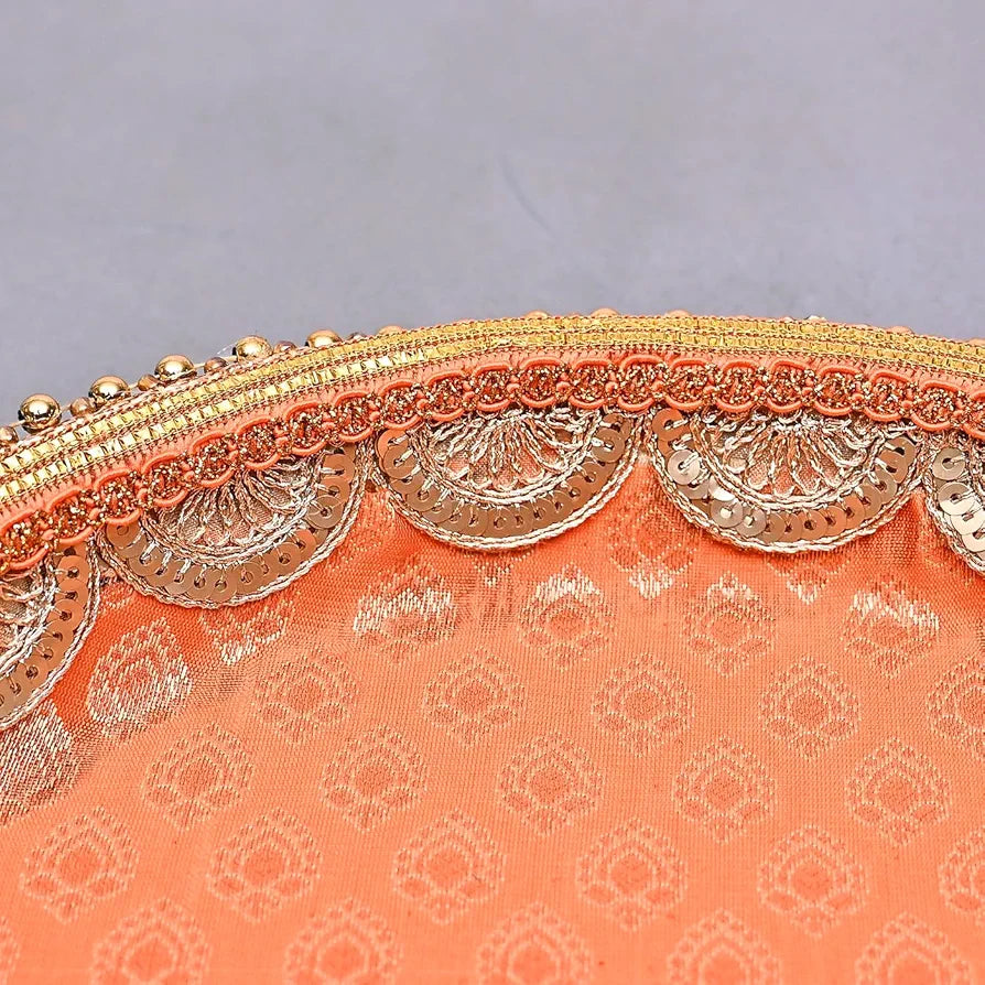 DecorTwist® Pooja Thali Set | Stainless Steel Handcrafted Decorative Pooja Thali for Diwali Puja, Home, Temple, Mandir, Wedding, Bhai Dooj Decorative Puja Plate 10.2 Inch Pack of 1 