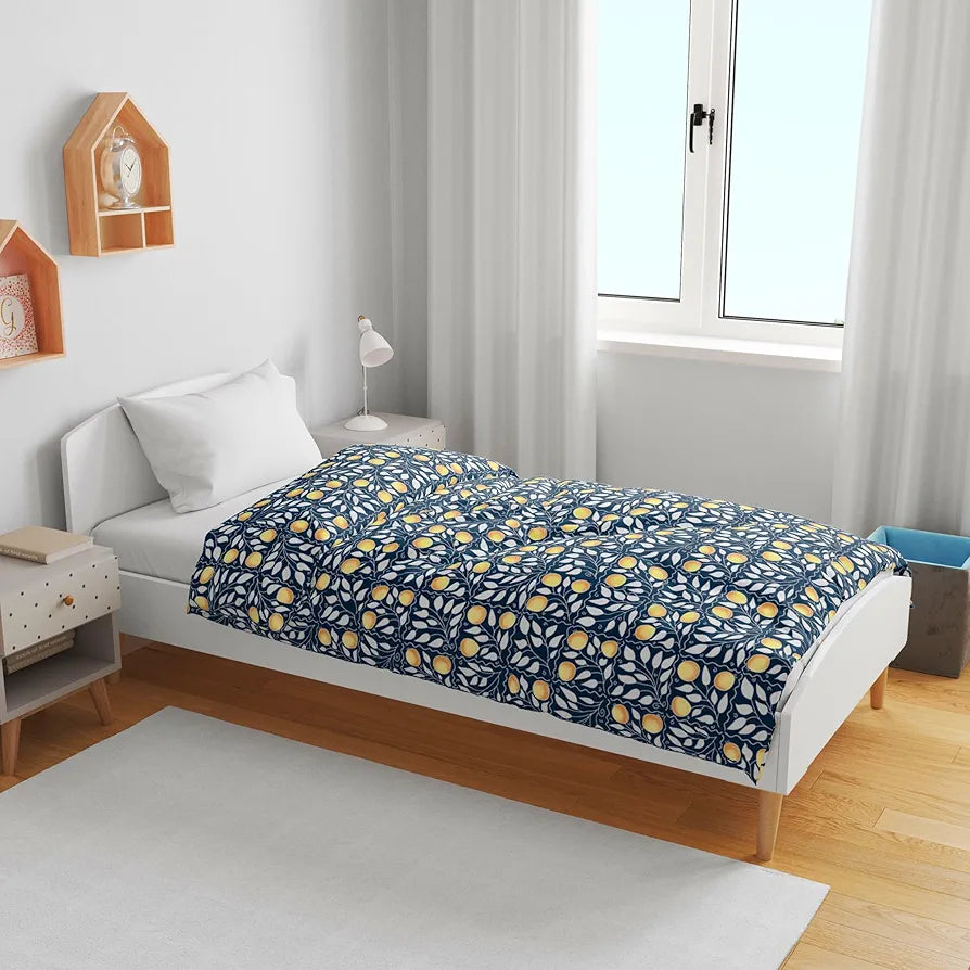 Divine Casa Cotton 120 GSM New Born All Season Ultrasoft Single Baby Blanket for Babies Colour Clematis Blue