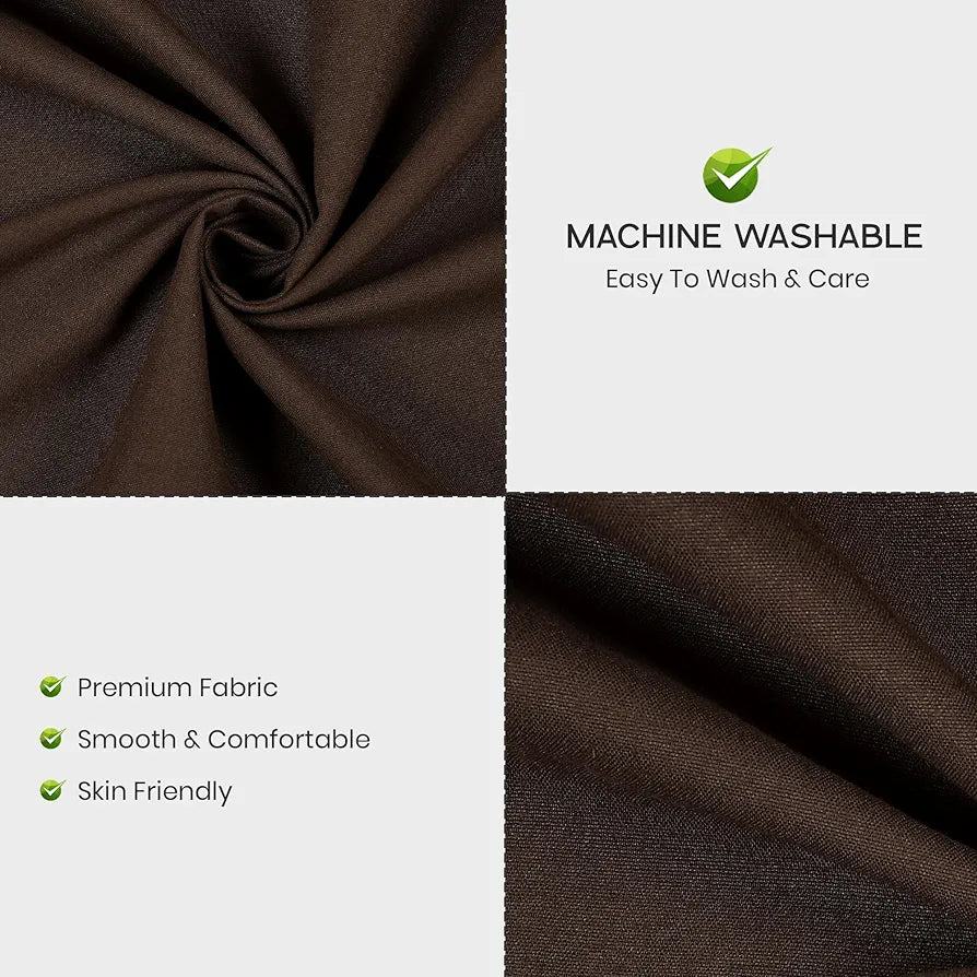 Fresh From Loom Plain Microfiber Rotary Printed Bed Sheet Set King Size with 2 Pillow Covers 240 TC Coffee