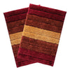 Luxe Home International Microfiber Rectangular Bath mat Soft Anti Slip Skid Luxury Mats 40X60 Cm Cherry (Pack of 2)