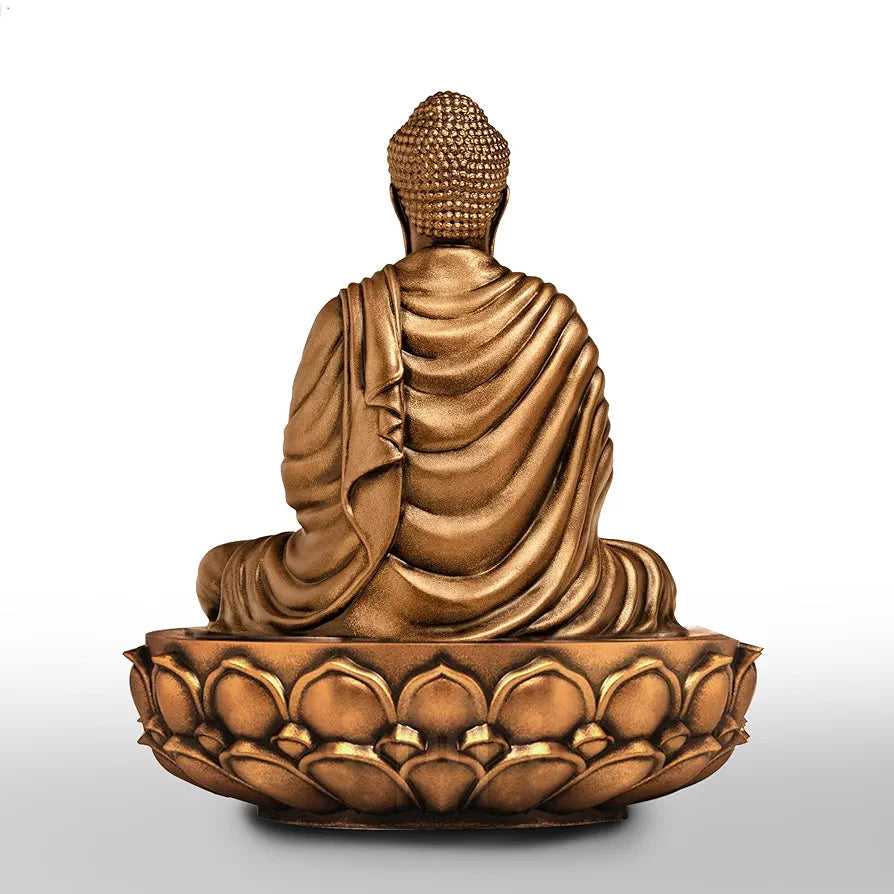 Jd Fresh 6 Inch Gautam Buddha Statue - Gold