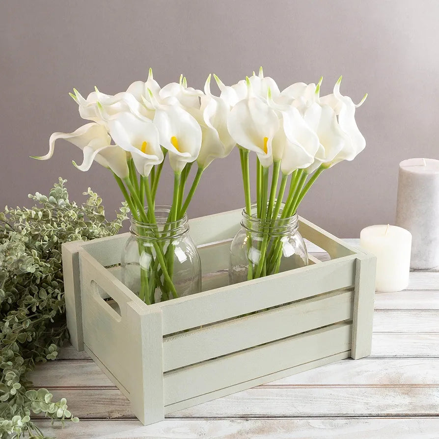 Artificial Calla Lily Flowers Bunch for Vase and Flower Pots Silk 10 Pcs