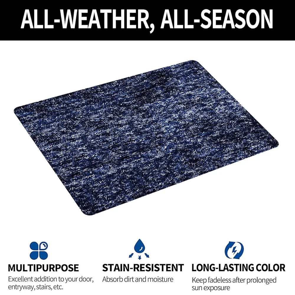 Kuber Industries Door Entrance Mat for Floor Home Entrance Colour Blue