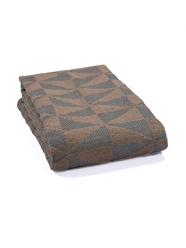Saral Home Soft Microfiber 1 Seater Sofa Cover Throw Colour Lt.Brown