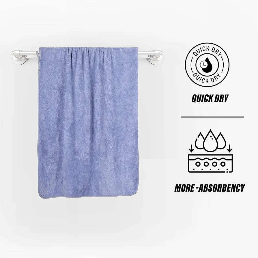 Glivary Microfiber Large Bath Towels 300 TC Extra Soft Plush & Quick Dry High Absorbency Large Size Towels For Bathing