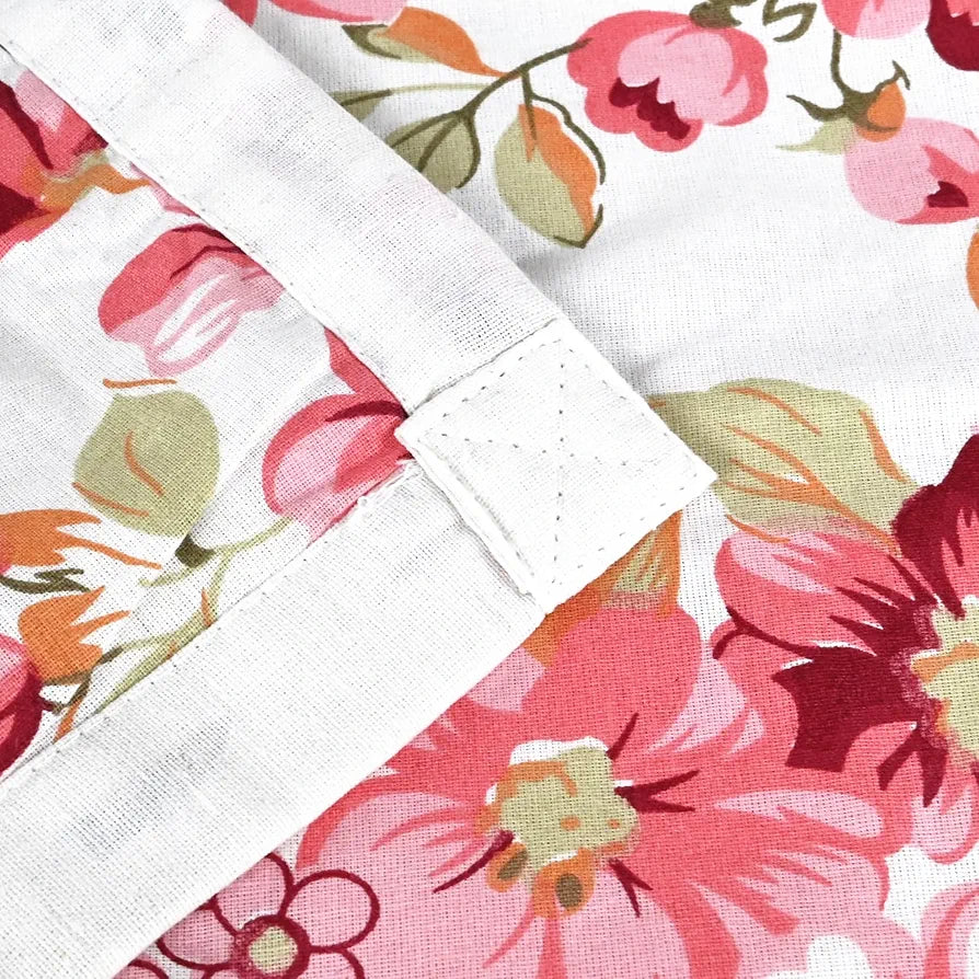 Divine Casa Floret 100% Cotton Single Dohar 120 GSM Soft & Lightweight Throw Blanket Colour Rosy Retreat