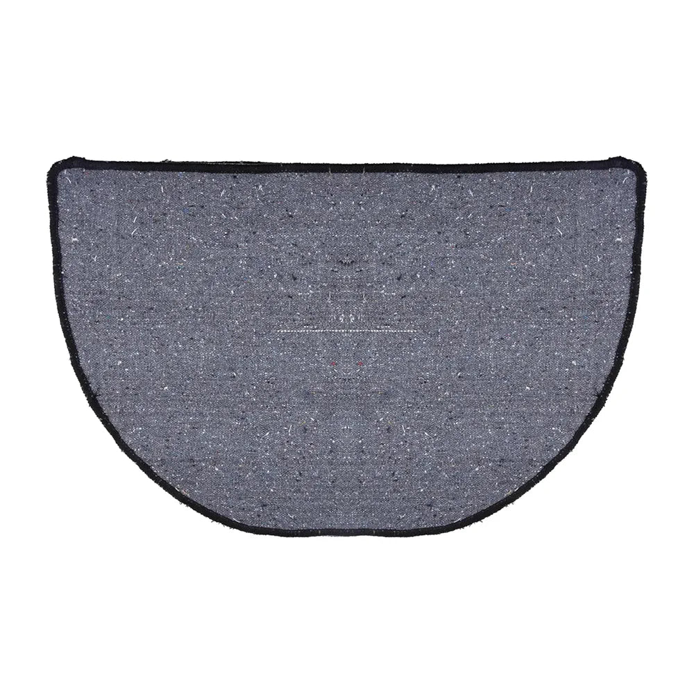 Kuber Industries Door Mat D Shape Fur Doormat Microfiber Golden & Brown