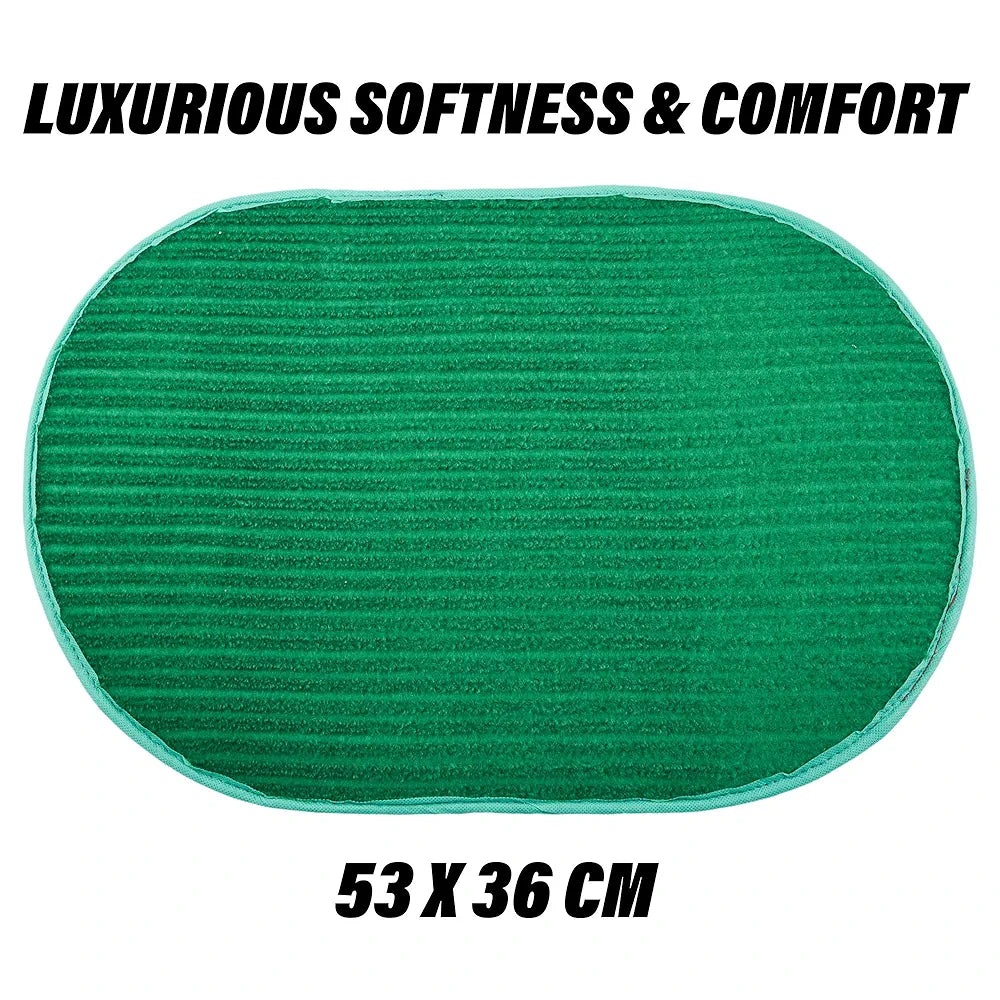 Kuber Industries Door Mat Oval Shape Door Mat Colour Green