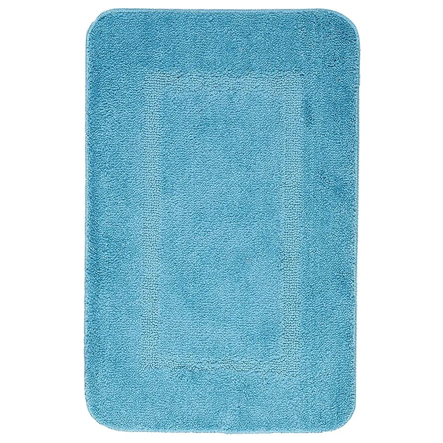 Saral Home Easy Living Microfiber Rectangular Anti Slip Bathmats Colour Turquoise