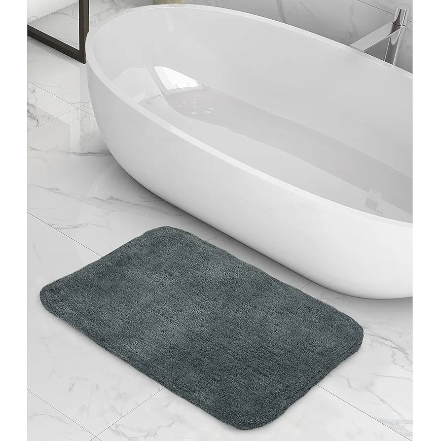 Sashaa World Microfiber Bathmat Colour Light Grey (Pack of 2)