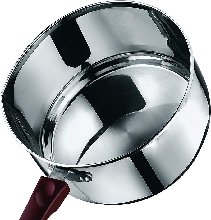Vinod Stainless Steel Milkpan/saucepan Set of 2 - 1 Litre and 1.6 Litres