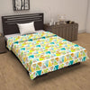 Divine Casa 100% Cotton Single Bed Dohar Lightweight AC Blanket Soft & Breathable Reversible Quilt Colour Lime Punch