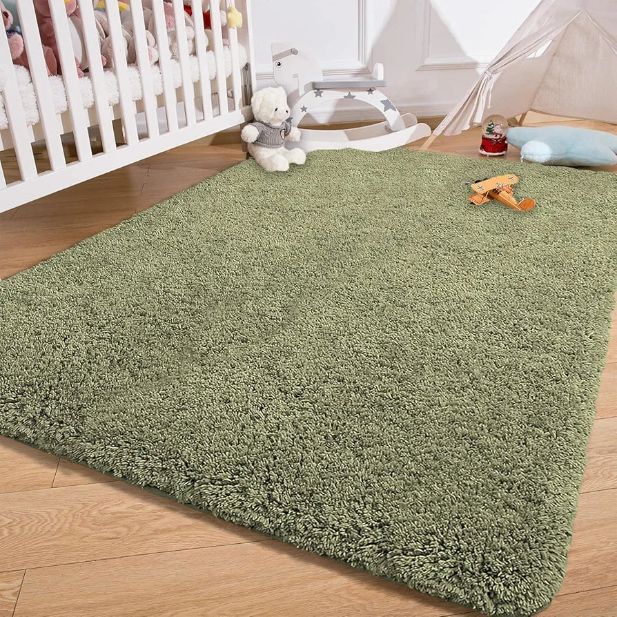Luxe Home International Carpet Super Soft Anti Slip Vegas Rectangular Rugs 3X5 Feet Colour Green