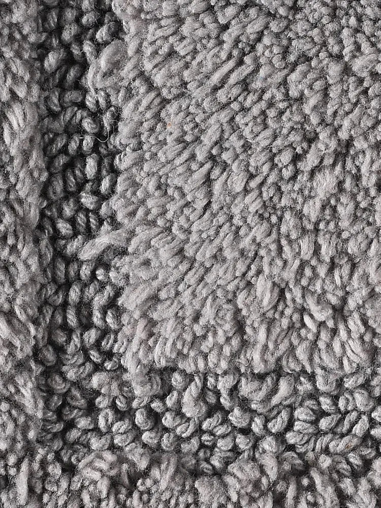 Saral Home Cotton Anti Slip Bathmat Set with Contour Colour Grey