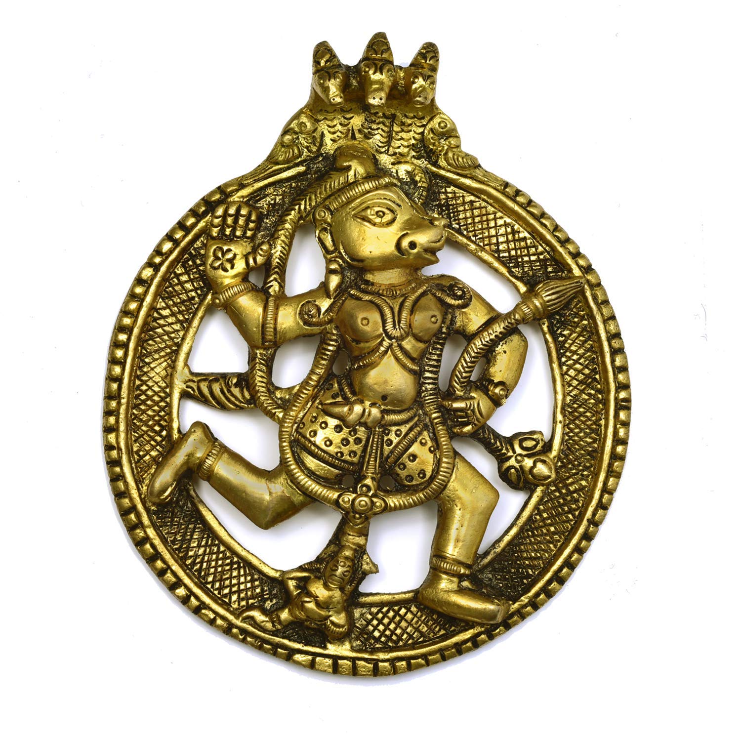 The Advitya Brass Hanuman Plate