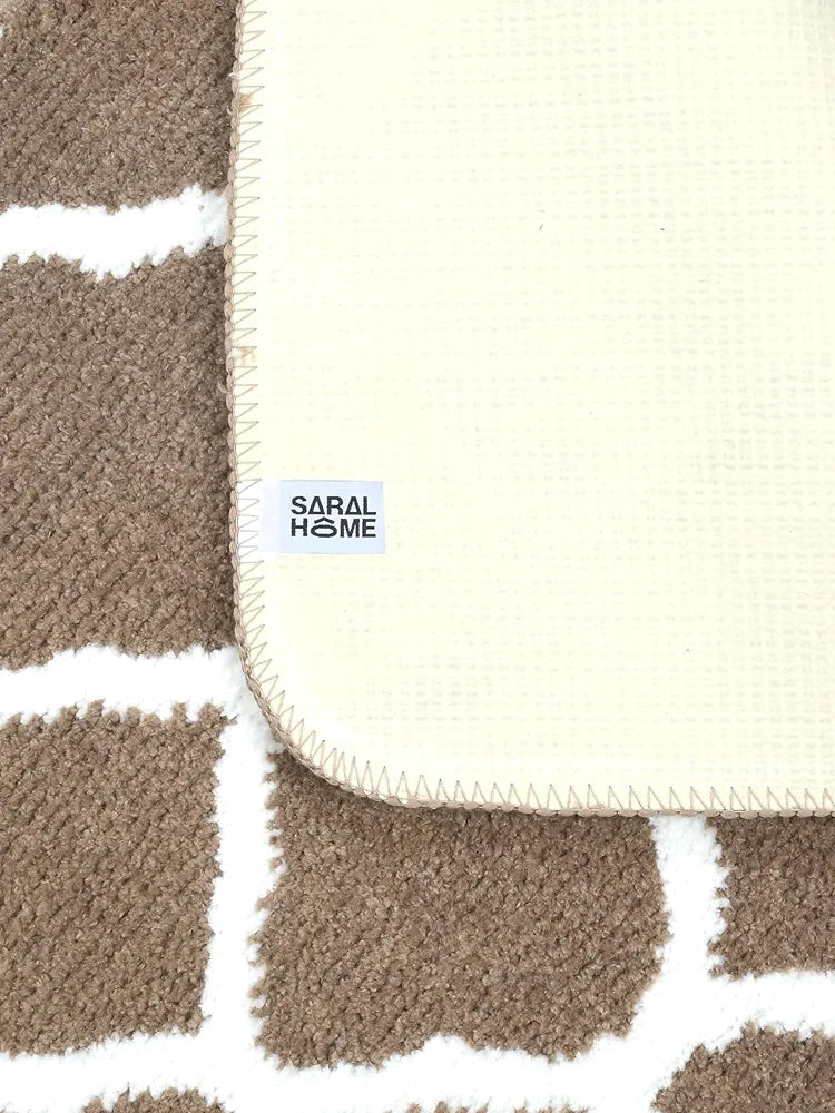 Saral Home Tangier Soft Microfiber Durable & Washable Multipurpose Bedside Runner