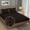 Fresh From Loom Plain Microfiber Rotary Printed Bed Sheet Set King Size with 2 Pillow Covers 240 TC Coffee