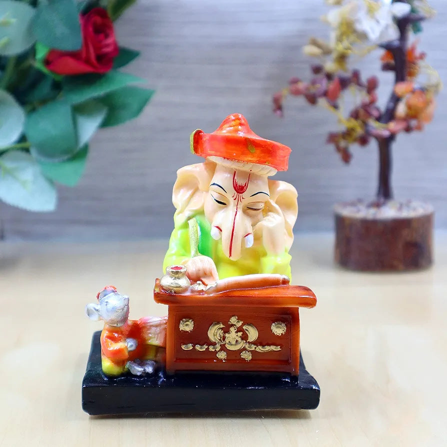 Jaipur Ace Lord Ganesh Ji Reading Ramayan Beautiful Vinayak Ji Munshi Statue