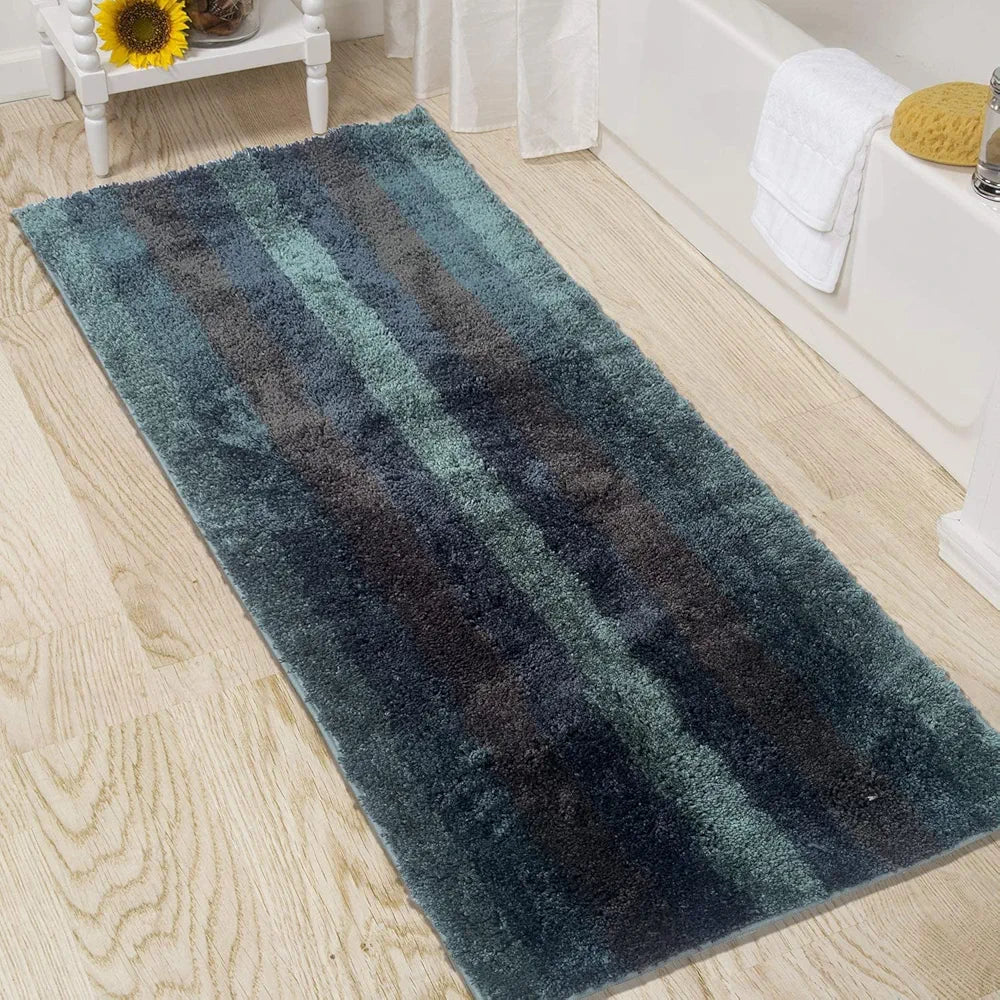Luxe Home Jericho Runner 2500 Gsm Super Soft Microfiber Anti-Skid Runner Colour Burnt Green 2x5 Feet