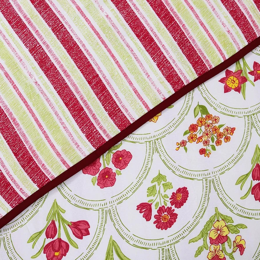 Cloth Fusion Reversible Dohar Double Bed, Soft Cotton Blend AC Blanket for Summer Multicolor