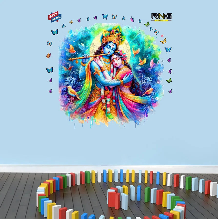 Rng Graphics Pvc Vinyl Little Krishna Wall Sticker krishna Wall Sticker 58 Cm X 58 cm DW-153L