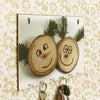 Ecraftindia Smilie Theme Wooden Key Holder With 6 Hooks
