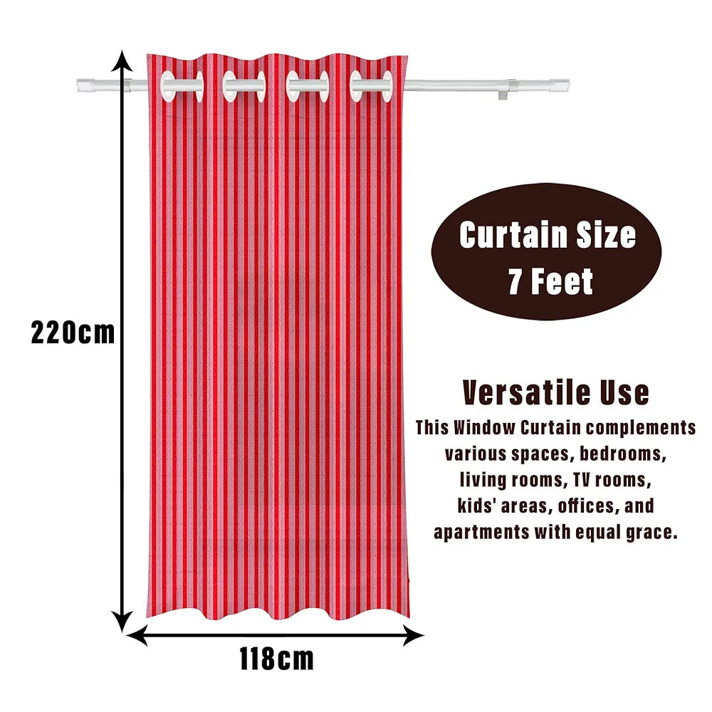Kuber Industries Door Curtain Sheer Parda for Living Room Lining Net Maroon Colour
