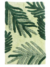 Sashaa World Cotton Leaf Patterned Bathmat Soft Absorbent & Cozy Colour Green