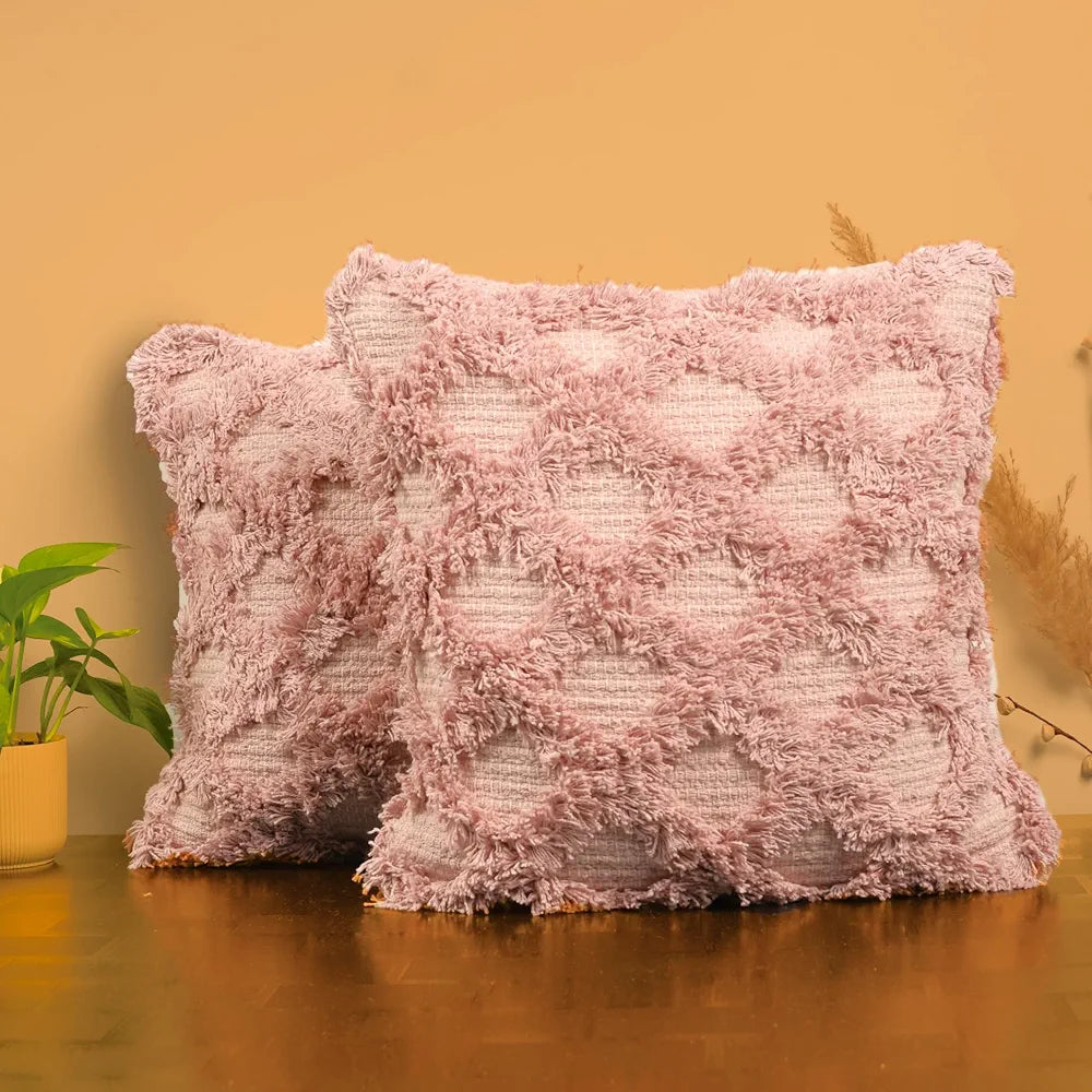 Sajavat Home Cotton Cushion Cover Colour Pink