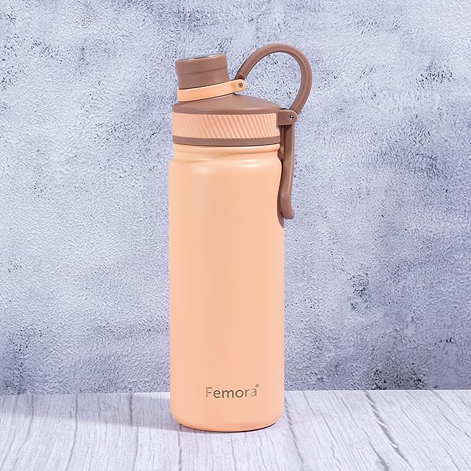 Femora Stainless Steel AquaBurst SportSip Vacuum Insulated Flask Water Bottle - 800 gms