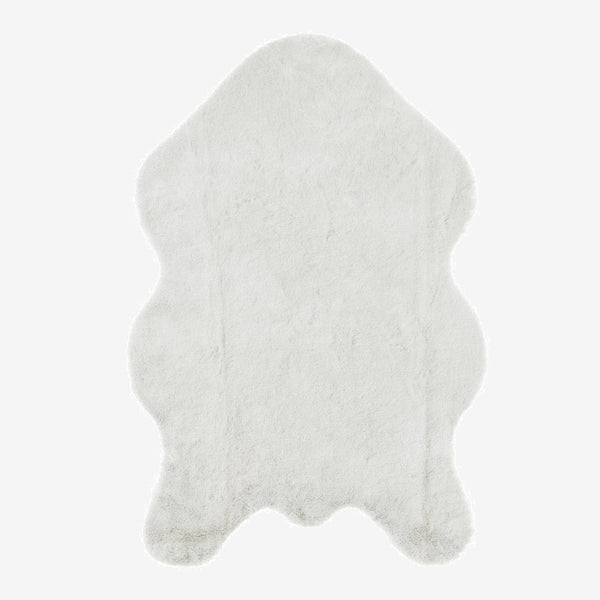 Cream Rabbit Plush Rug